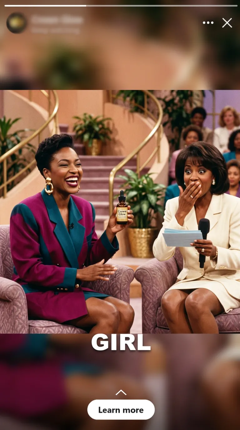 Two women reacting on a daytime talk show set, with the hook word GIRL
